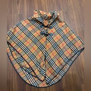 Plaid poncho, one size fits all
